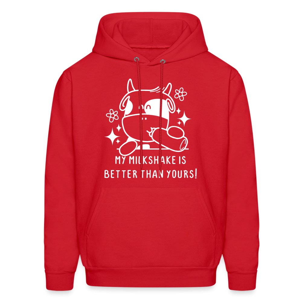 My Milkshake is Better Than Yours Hoodie (Funny Cow) - red