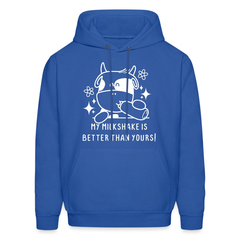 My Milkshake is Better Than Yours Hoodie (Funny Cow) - royal blue