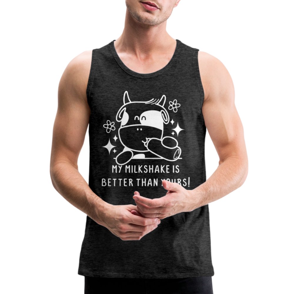 My Milkshake is Better Than Yours Men’s Premium Tank Top (Funny Cow) - red