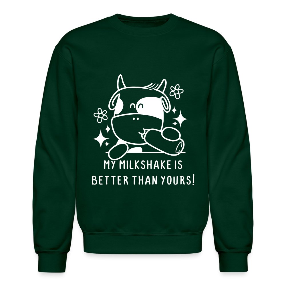 My Milkshake is Better Than Yours Sweatshirt (Funny Cow) - purple