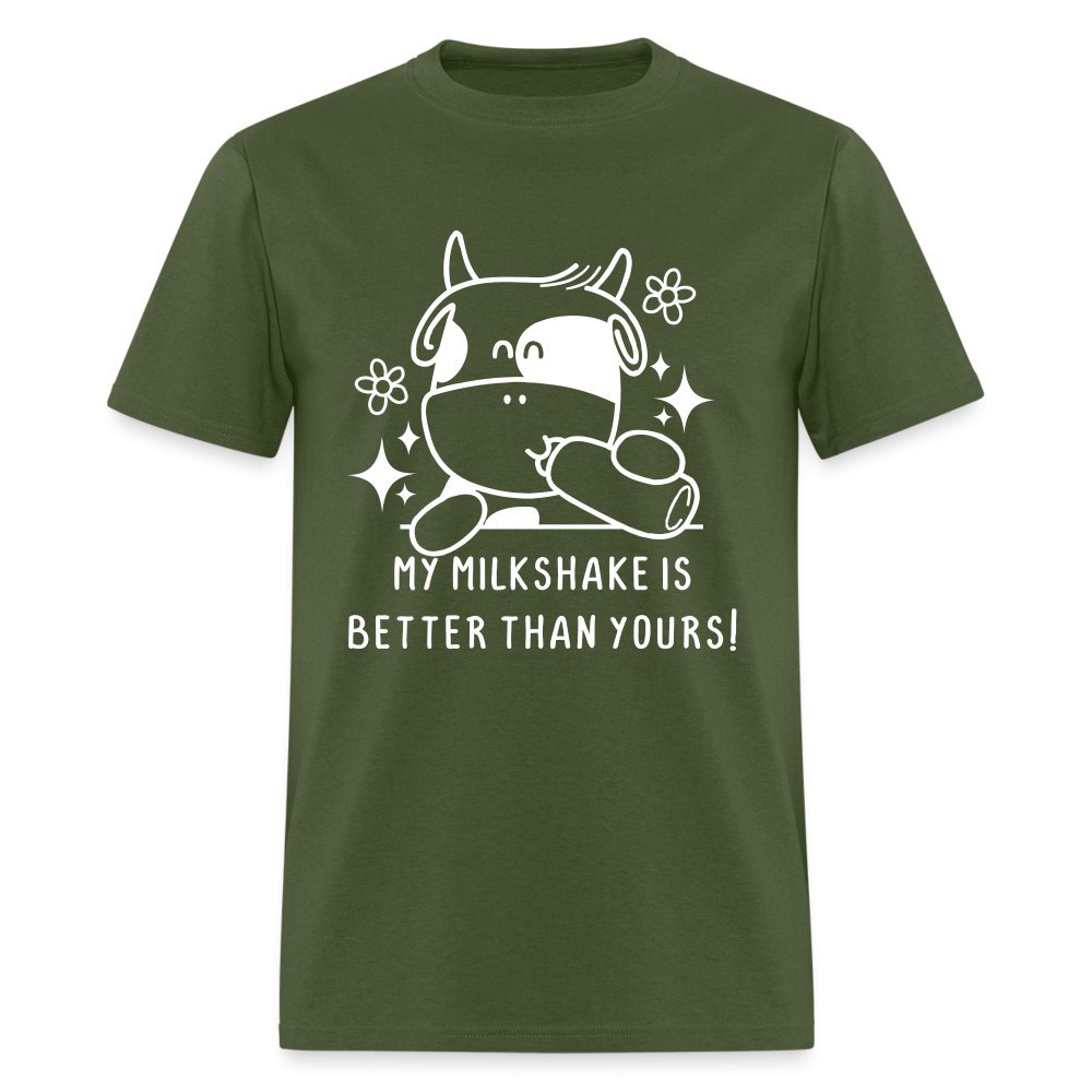 My Milkshake is Better Than Yours T-Shirt (Funny Cow) - denim