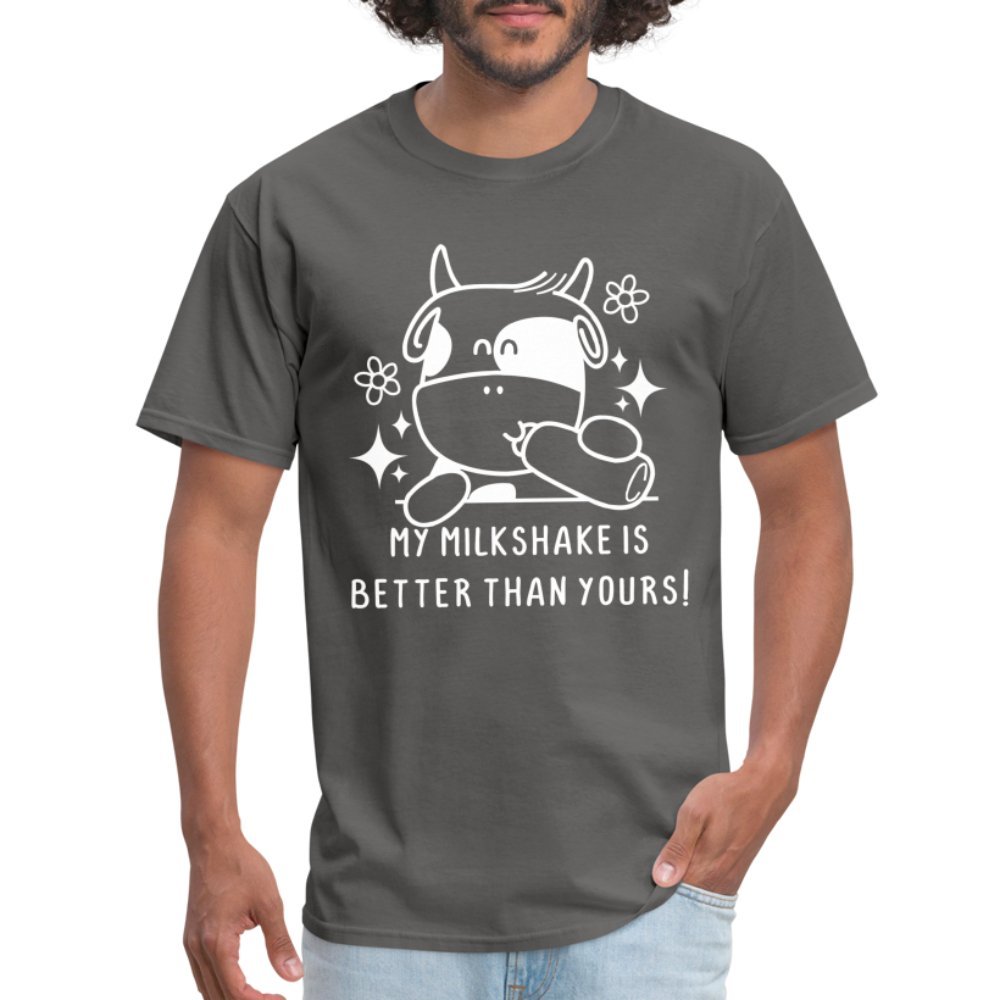 My Milkshake is Better Than Yours T-Shirt (Funny Cow) - sage