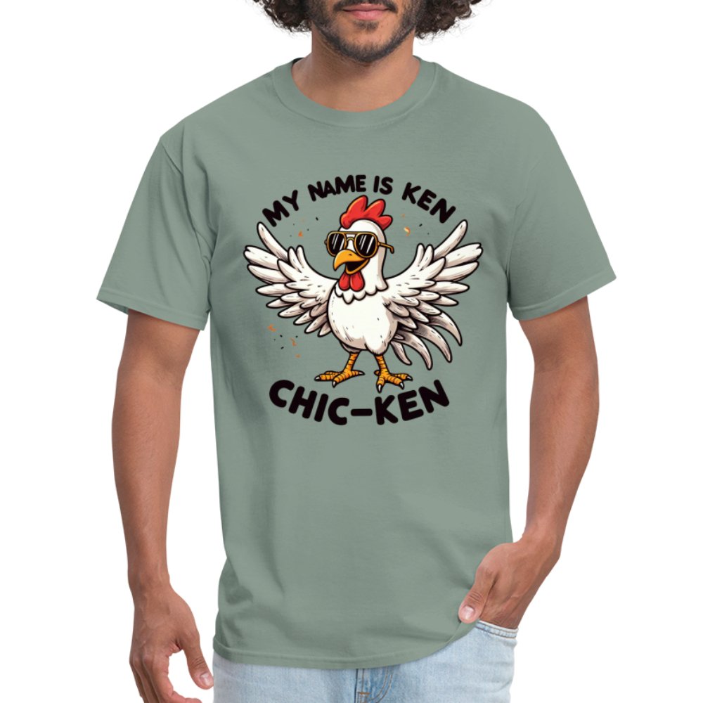 My Name is Ken Chic - Ken T-Shirt (Funny Chicken) - aquatic blue