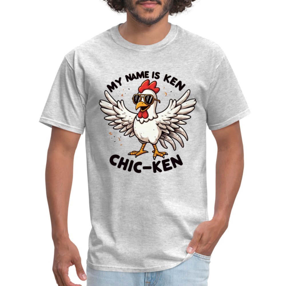 My Name is Ken Chic - Ken T-Shirt (Funny Chicken) - heather gray