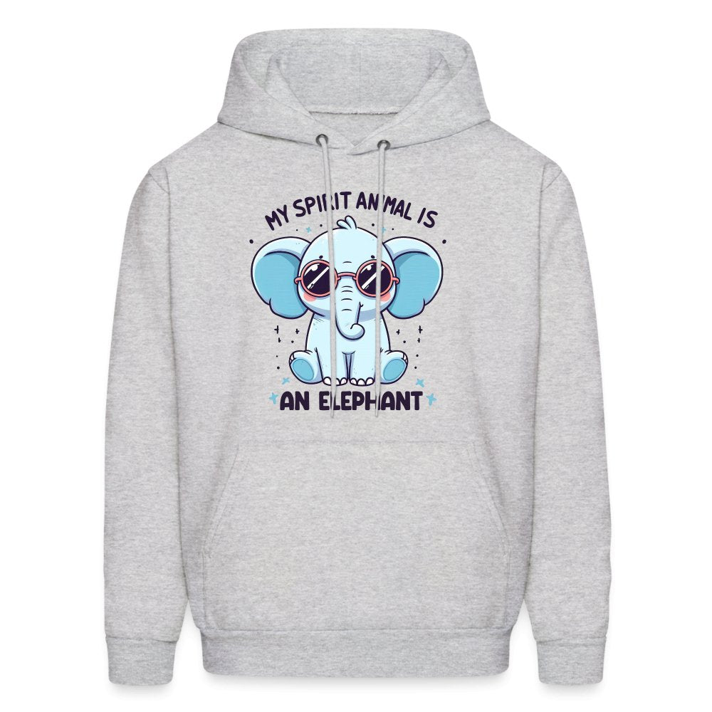 My Spirit Animal is an Elephant Hoodie - ash