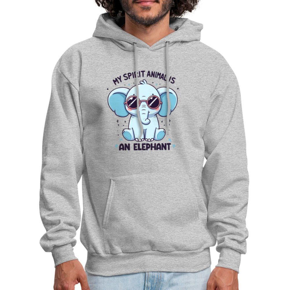 My Spirit Animal is an Elephant Hoodie - option1# - Men's Hoodie | Hanes P170