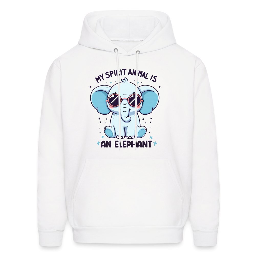 My Spirit Animal is an Elephant Hoodie - pale pink