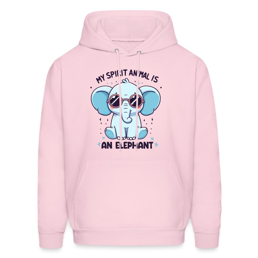 My Spirit Animal is an Elephant Hoodie - pale pink