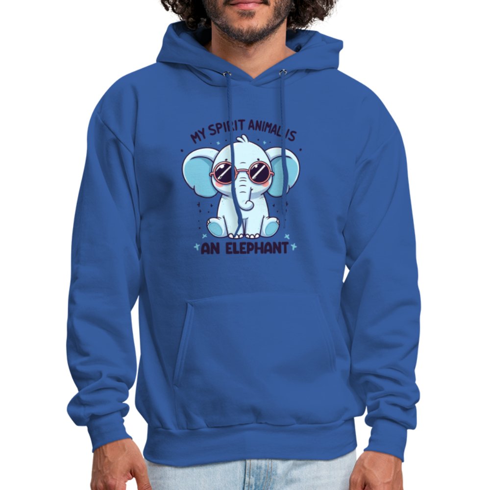 My Spirit Animal is an Elephant Hoodie - royal blue