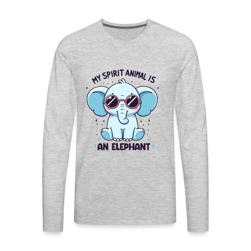 My Spirit Animal is an Elephant Men's Premium Long Sleeve T-Shirt - option1# - Men's Premium Long Sleeve T-Shirt | Spreadshirt 875