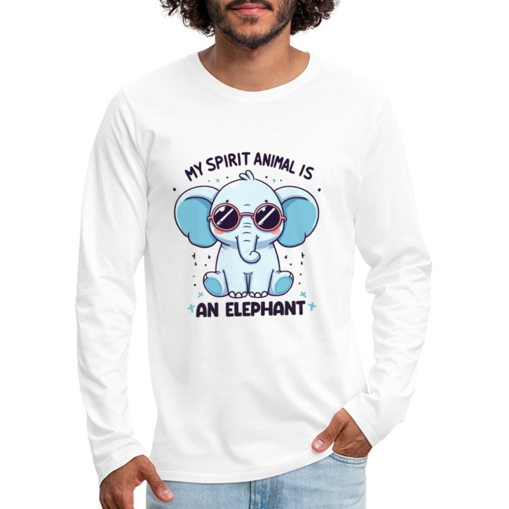 My Spirit Animal is an Elephant Men's Premium Long Sleeve T-Shirt - heather gray