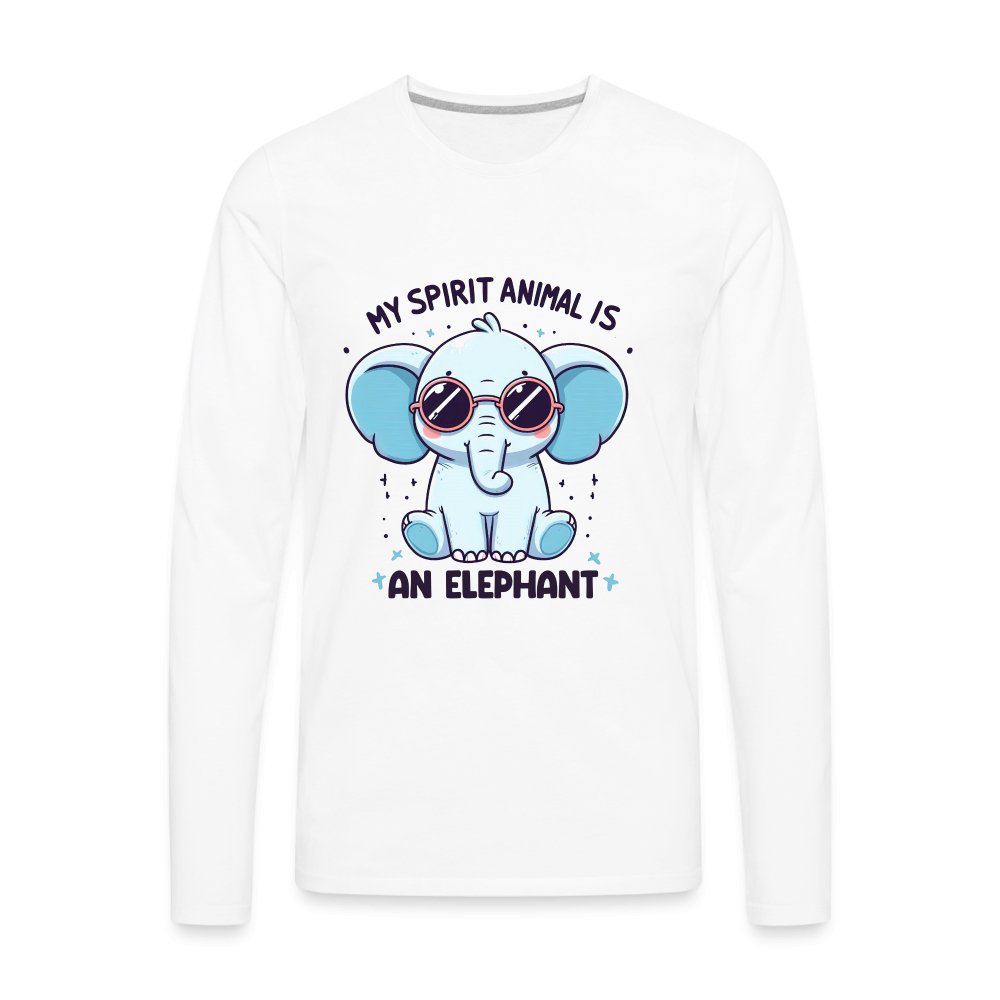 My Spirit Animal is an Elephant Men's Premium Long Sleeve T-Shirt - white