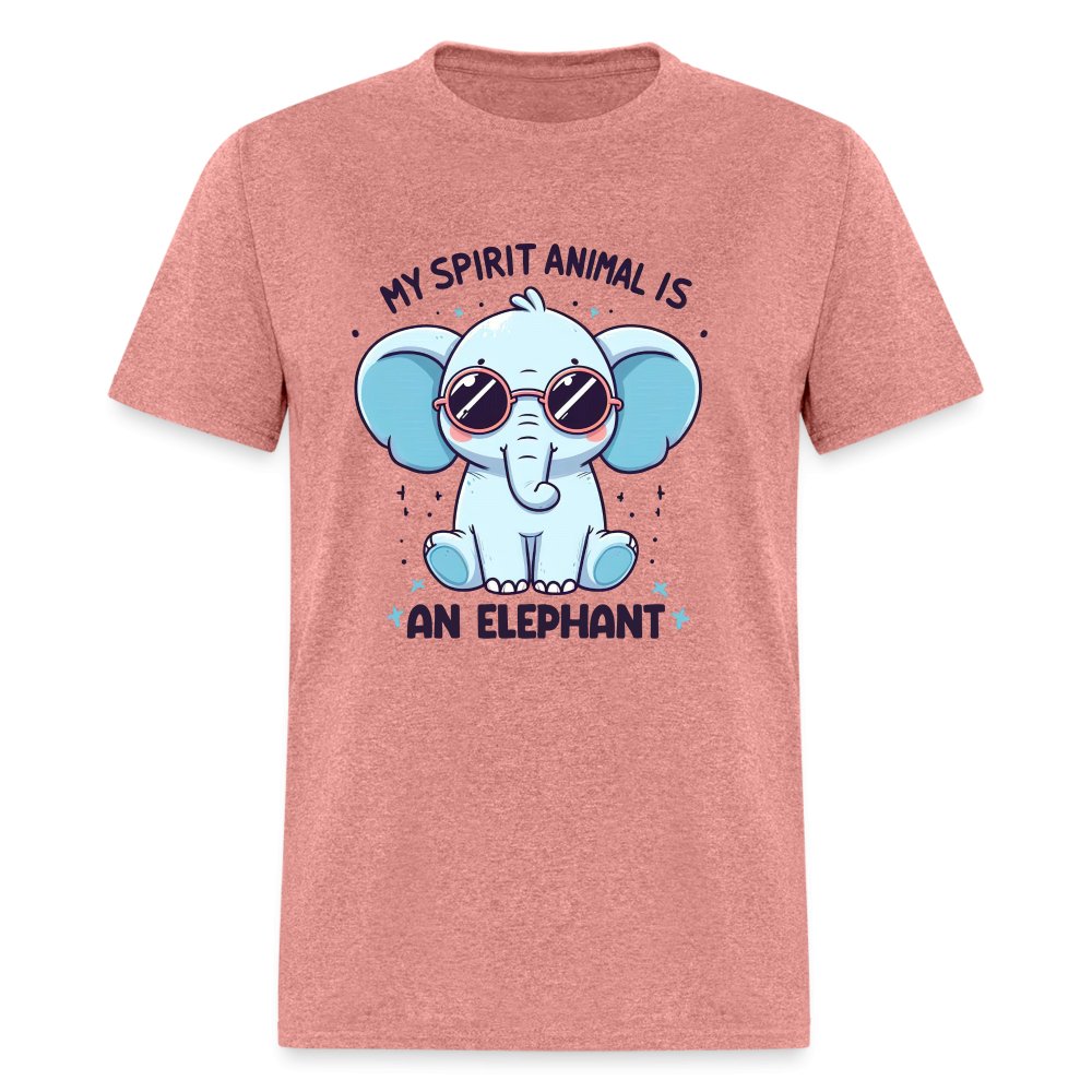 My Spirit Animal is an Elephant T-Shirt - heather mauve