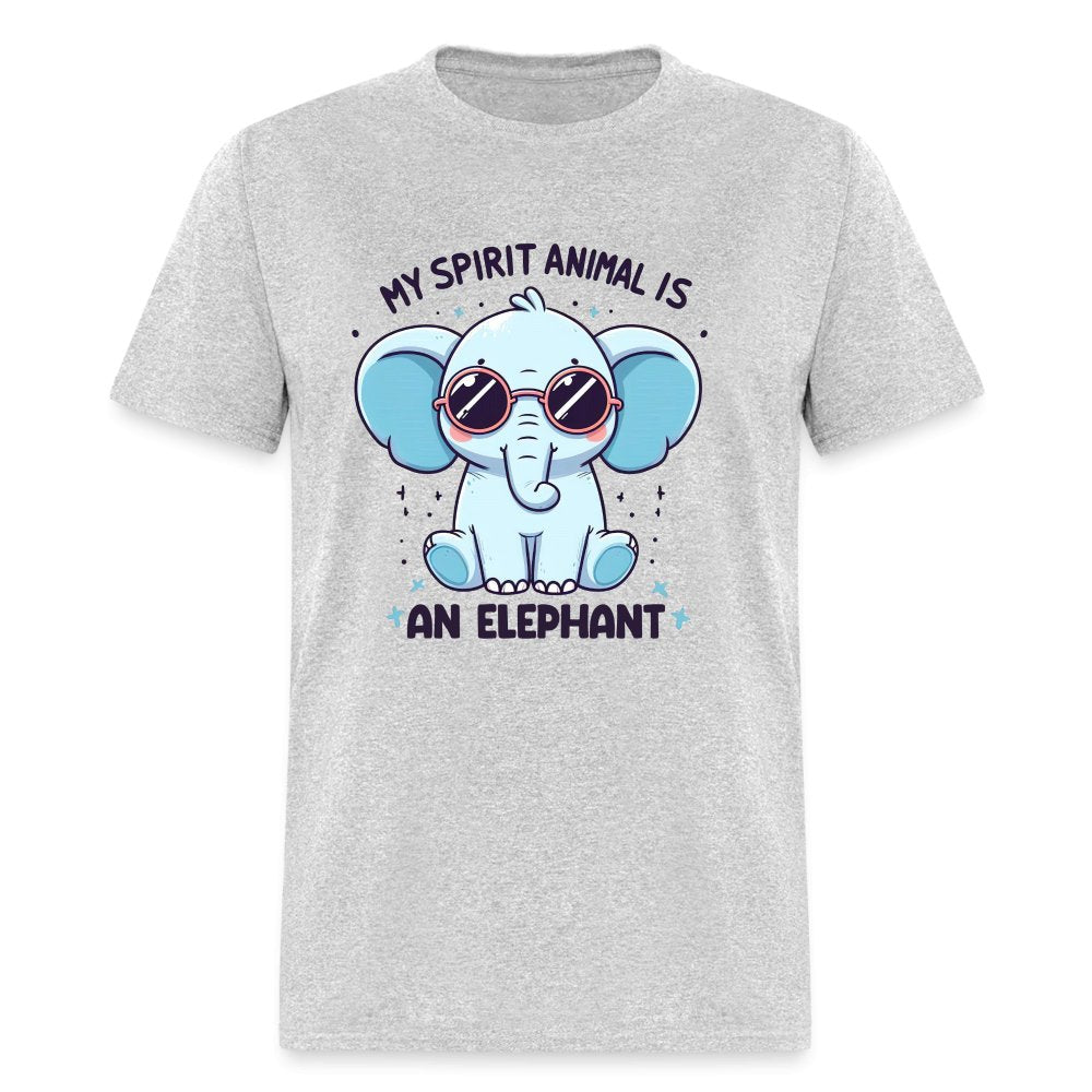 My Spirit Animal is an Elephant T-Shirt - light heather gray