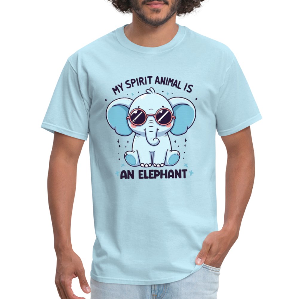 My Spirit Animal is an Elephant T-Shirt - powder blue