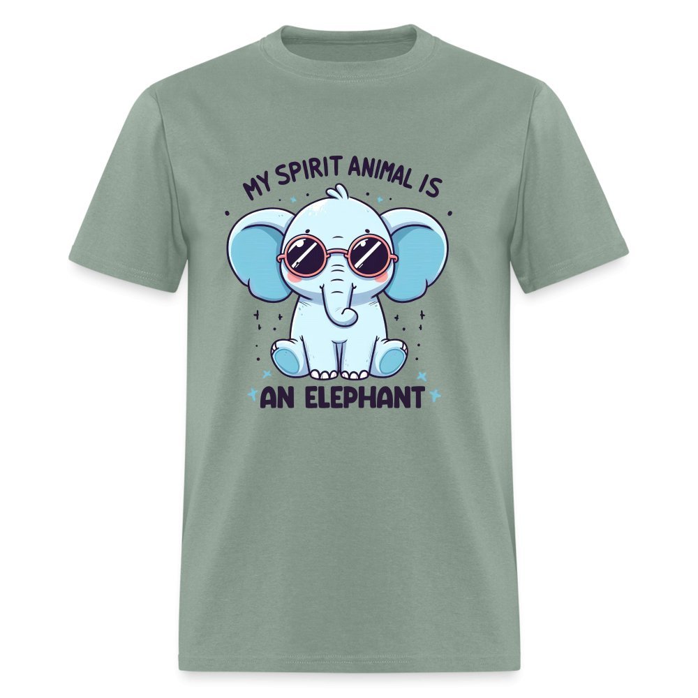 My Spirit Animal is an Elephant T-Shirt - sage