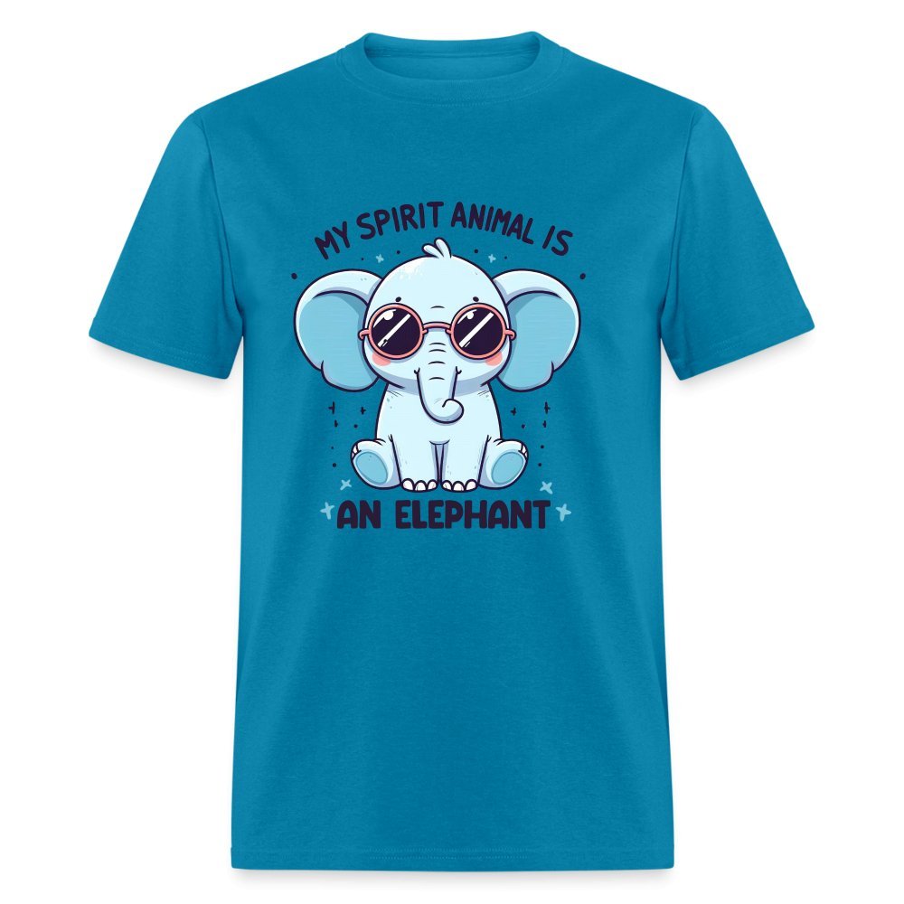 My Spirit Animal is an Elephant T-Shirt - turquoise