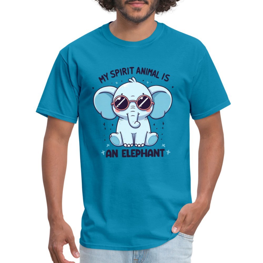 My Spirit Animal is an Elephant T-Shirt - turquoise