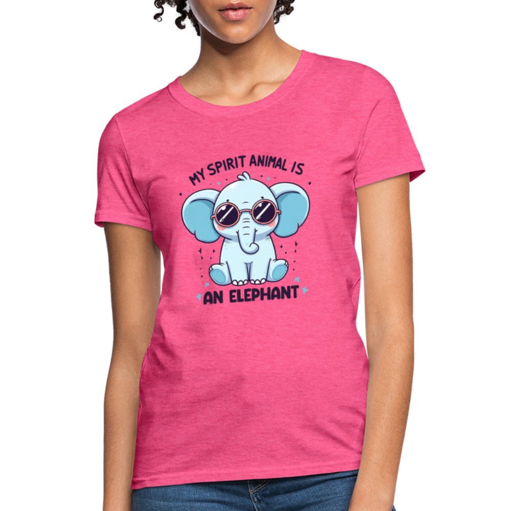 My Spirit Animal is an Elephant Women's Contoured T-Shirt - heather coral