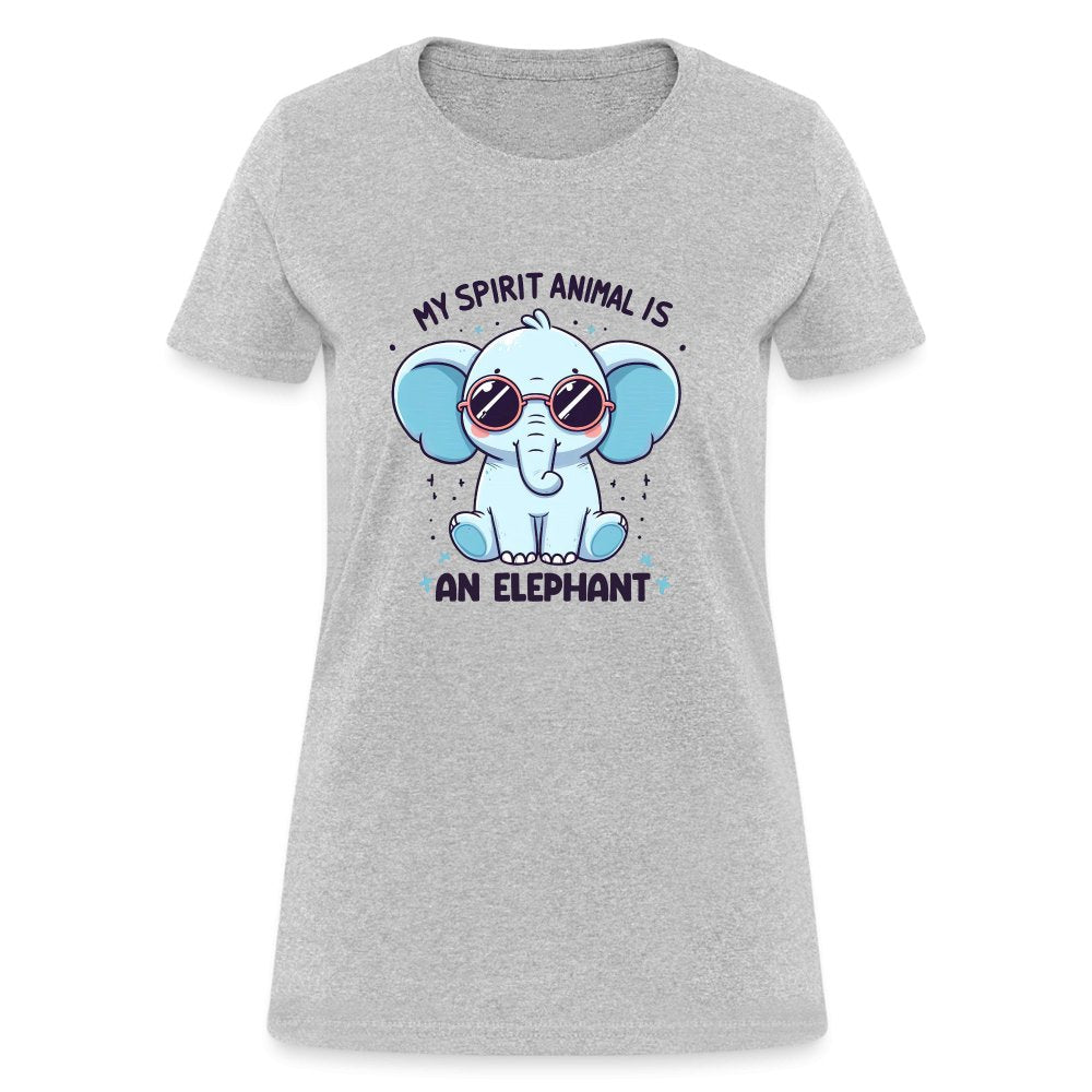 My Spirit Animal is an Elephant Women's Contoured T-Shirt - heather gray