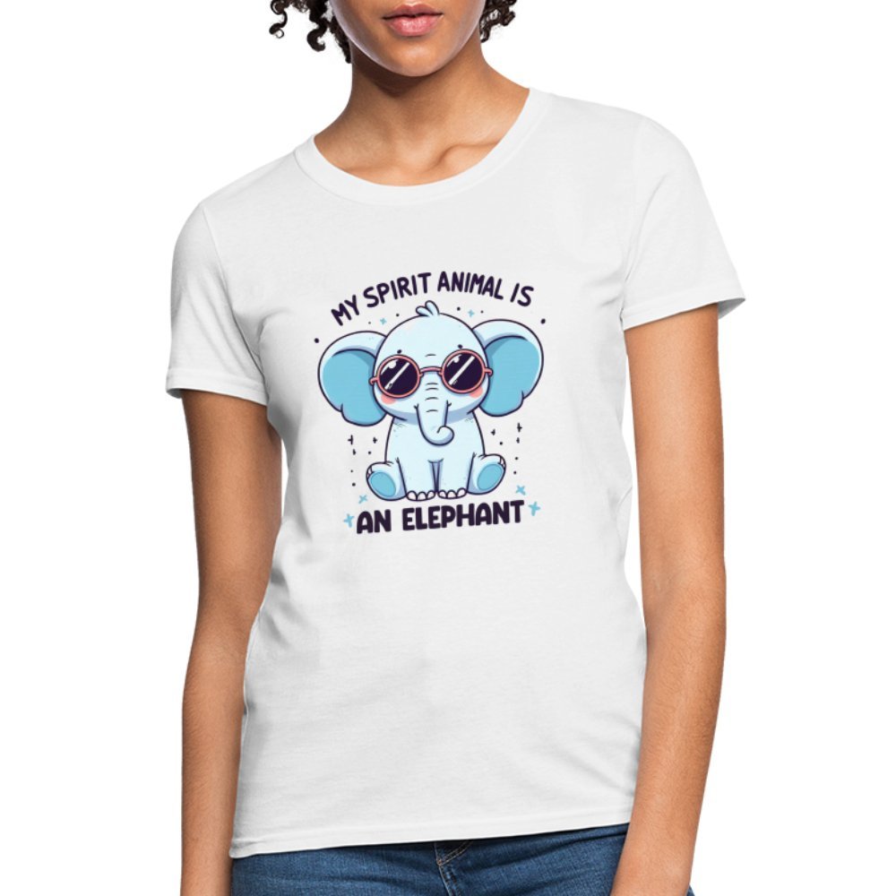 My Spirit Animal is an Elephant Women's Contoured T-Shirt - heather gray