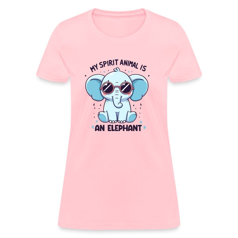 My Spirit Animal is an Elephant Women's Contoured T-Shirt - pink