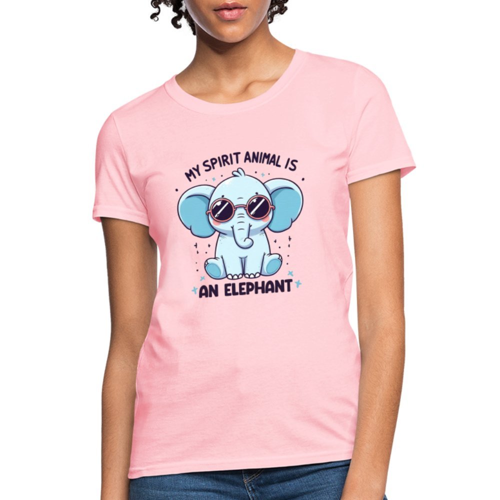 My Spirit Animal is an Elephant Women's Contoured T-Shirt - pink