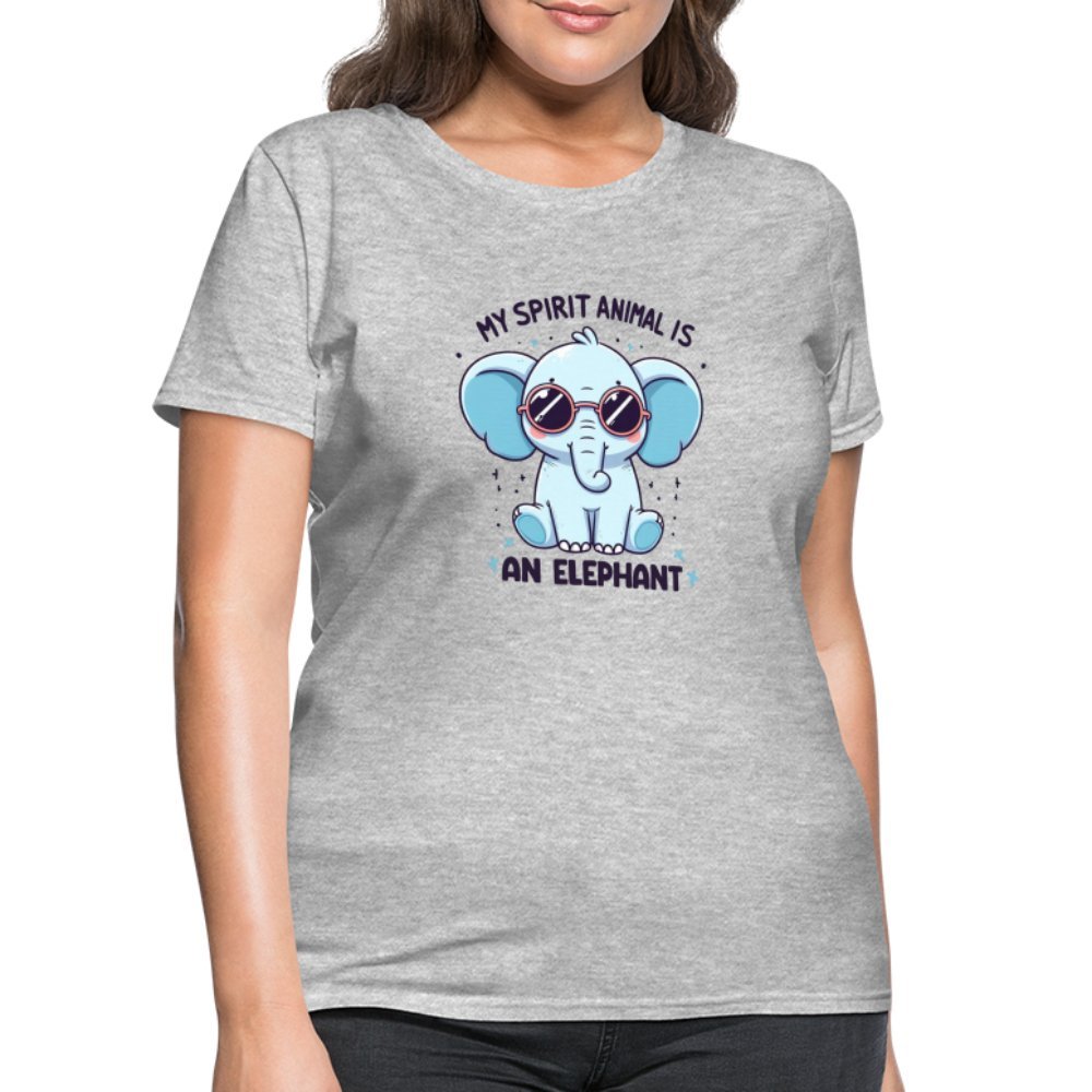 My Spirit Animal is an Elephant Women's Contoured T-Shirt - pink