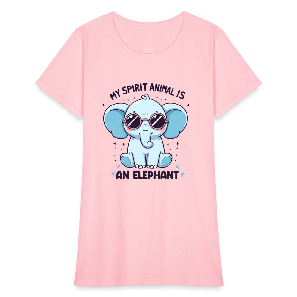 My Spirit Animal is an Elephant Women's Contoured T-Shirt - pink