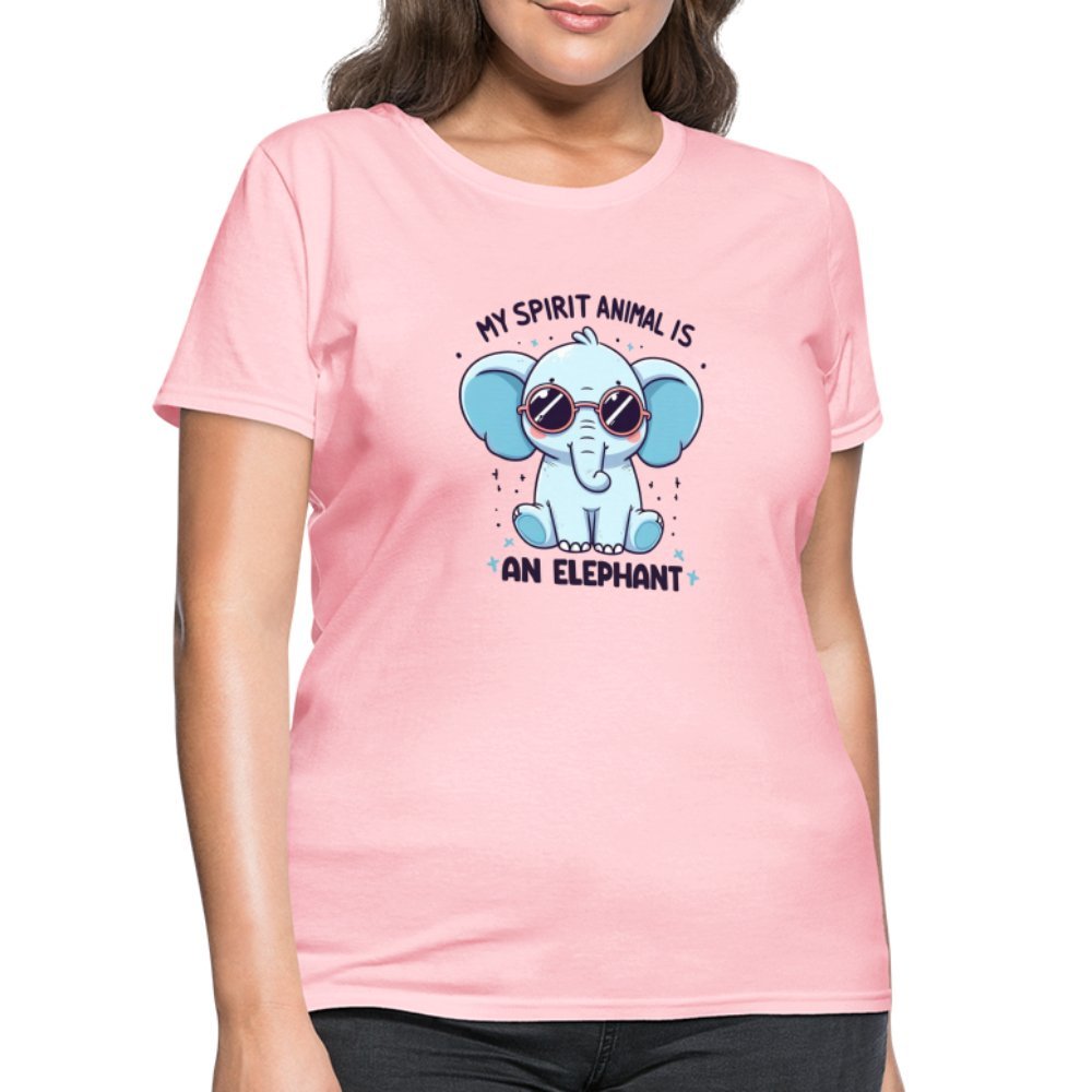 My Spirit Animal is an Elephant Women's Contoured T-Shirt - pink