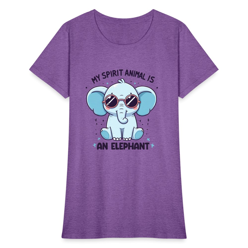 My Spirit Animal is an Elephant Women's Contoured T-Shirt - option1# - Women's T-Shirt | Fruit of the Loom L3930R