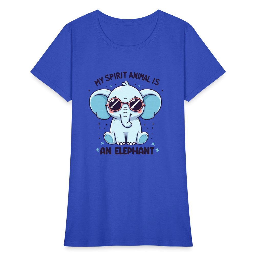 My Spirit Animal is an Elephant Women's Contoured T-Shirt - royal blue