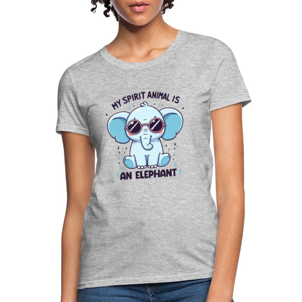 My Spirit Animal is an Elephant Women's Contoured T-Shirt - turquoise