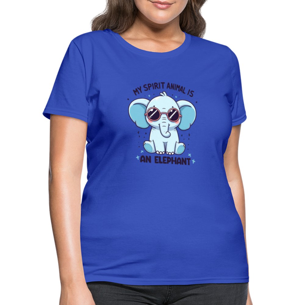 My Spirit Animal is an Elephant Women's Contoured T-Shirt - option1# - Women's T-Shirt | Fruit of the Loom L3930R