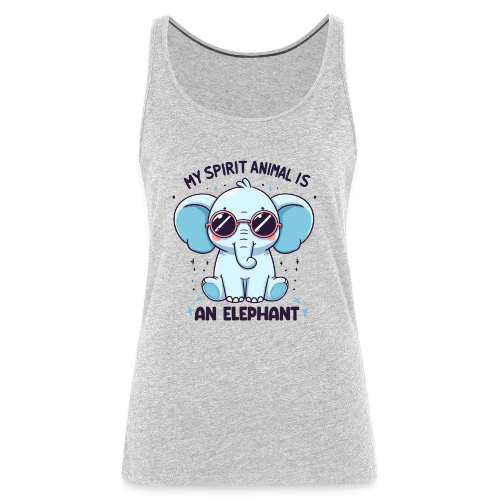 My Spirit Animal is an Elephant Women’s Premium Tank Top - heather gray