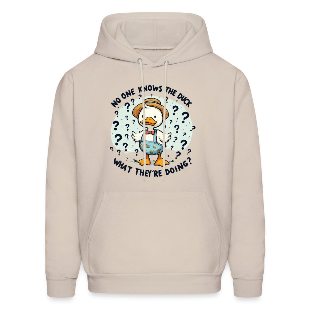 No One Knows The Duck What They're Doing Hoodie (Confused Duck) - Sand