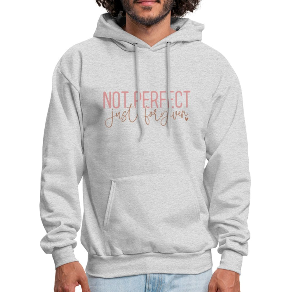 Not Perfect Just Forgiven Hoodie - ash