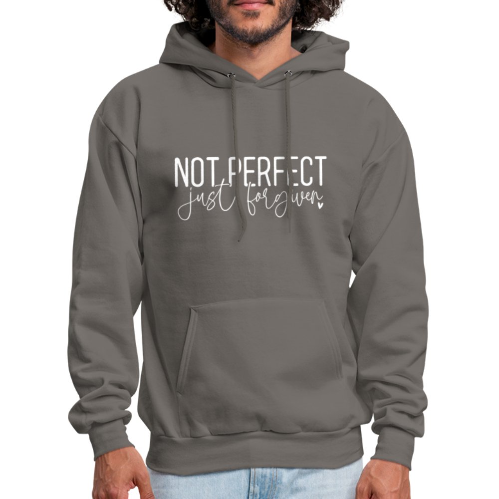 Not Perfect Just Forgiven Hoodie - asphalt gray