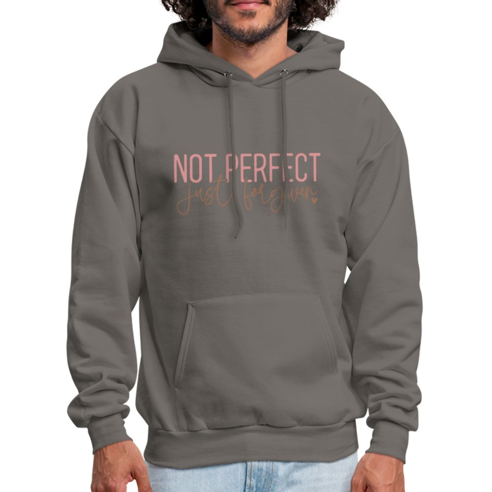 Not Perfect Just Forgiven Hoodie - asphalt gray