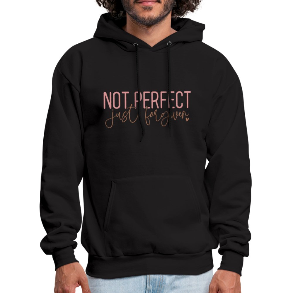 Not Perfect Just Forgiven Hoodie - black