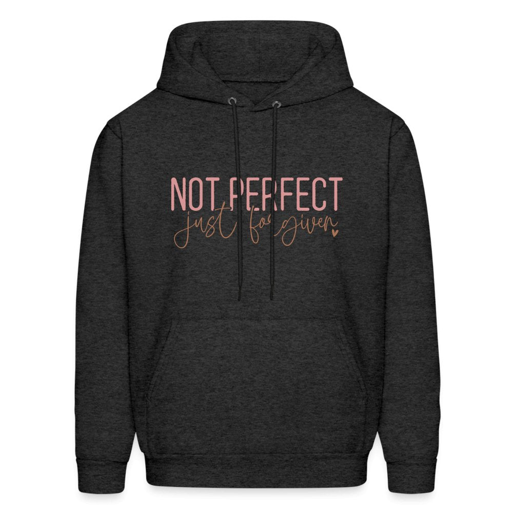 Not Perfect Just Forgiven Hoodie - charcoal grey