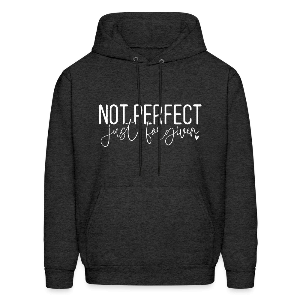 Not Perfect Just Forgiven Hoodie - charcoal grey