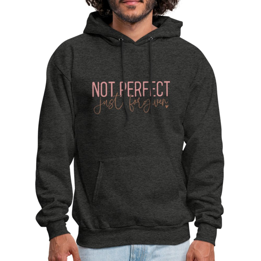 Not Perfect Just Forgiven Hoodie - charcoal grey