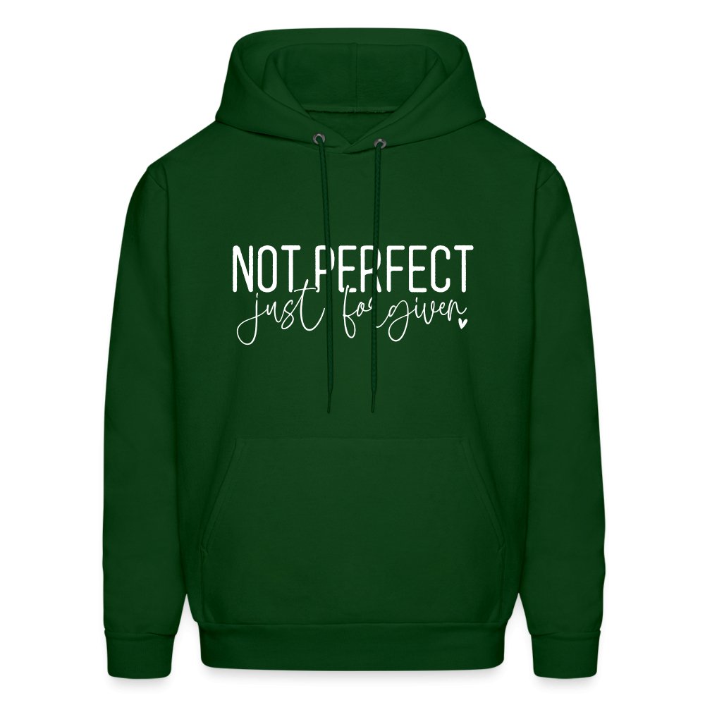 Not Perfect Just Forgiven Hoodie - forest green