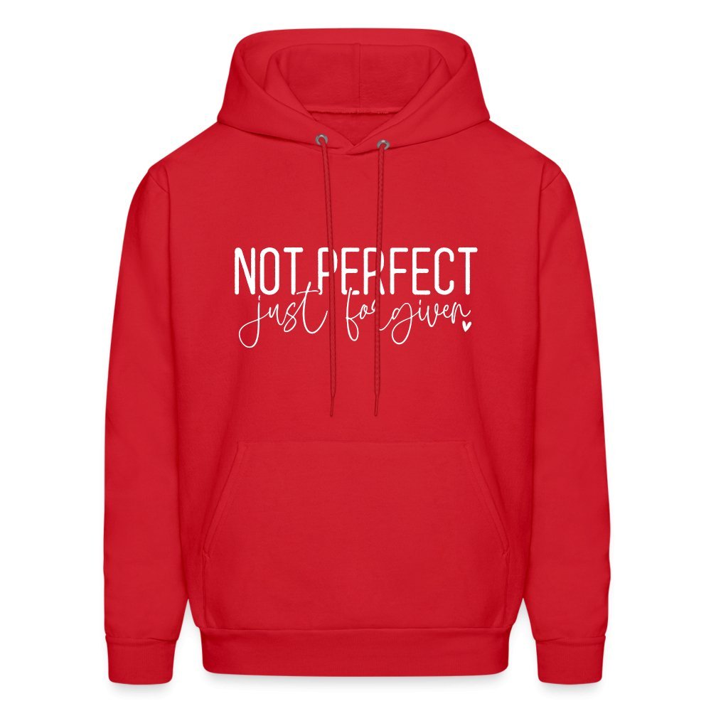 Not Perfect Just Forgiven Hoodie - red