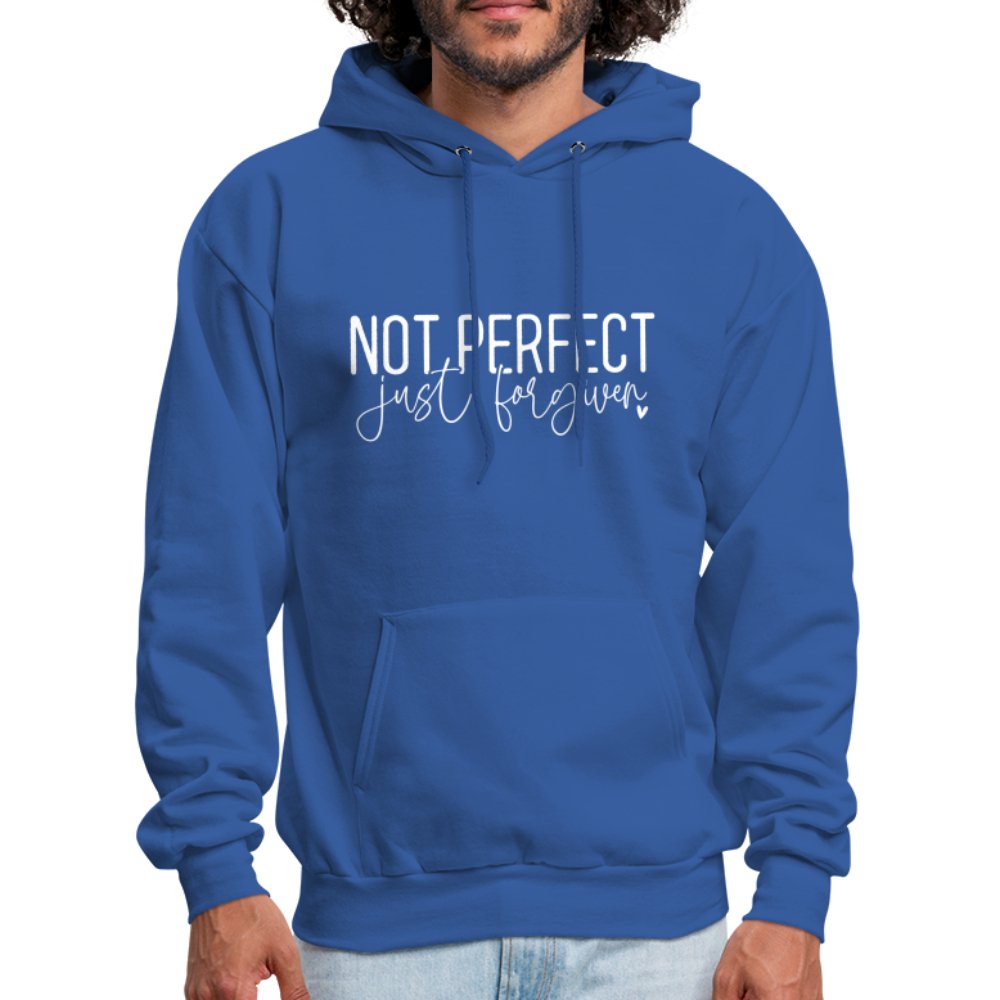 Not Perfect Just Forgiven Hoodie - royal blue