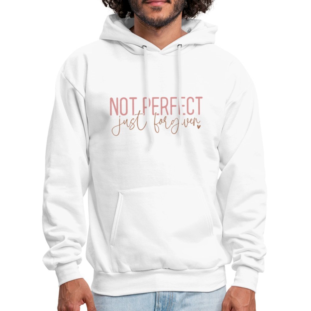 Not Perfect Just Forgiven Hoodie - white