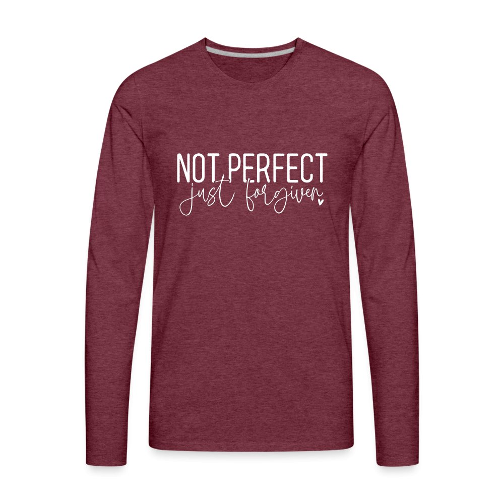 Not Perfect Just Forgiven Men's Premium Long Sleeve T-Shirt - option1# - Men's Premium Long Sleeve T-Shirt | Spreadshirt 875