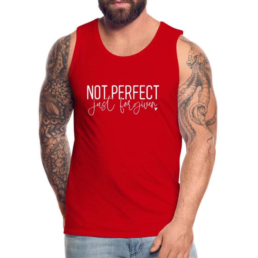 Not Perfect Just Forgiven Men’s Premium Tank Top - option1# - Men’s Premium Tank | Spreadshirt 916