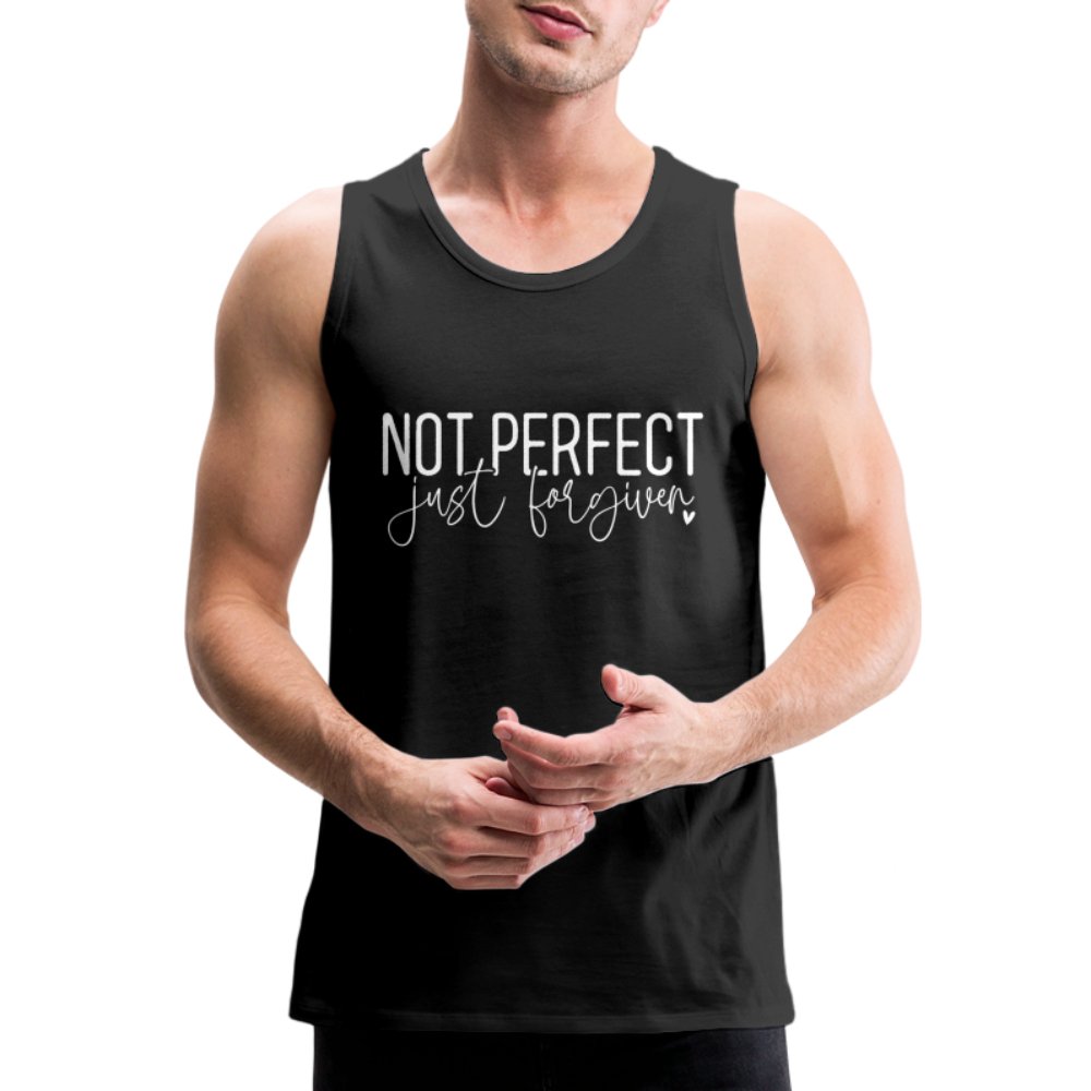 Not Perfect Just Forgiven Men’s Premium Tank Top - option1# - Men’s Premium Tank | Spreadshirt 916